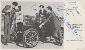 The Bachelors 1960s Classic Car At Petrol Pump Hand Signed Photo