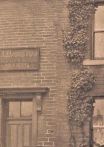 BRADFORD-LIGIT GREEN UK~SIGN APPEARS TO SAY JOHNSON MANOR~REAL PHOTO POSTCARD