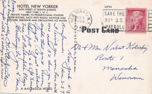 Hotel New Yorker NYC, New York City - 34th Street at 8th Avenue - pm 1957