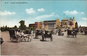 PC PHILIPPINES, PLAZA LAWTON, MANILA, Vintage Postcard (b42973)