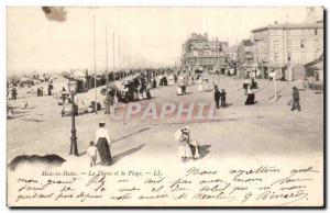 Malo les Bains - La Digue and the Beach - Old Postcard