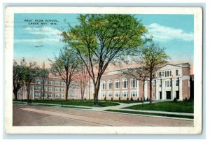 1932 West High School Green Bay, Wisconsin WI Posted Vintage Postcard