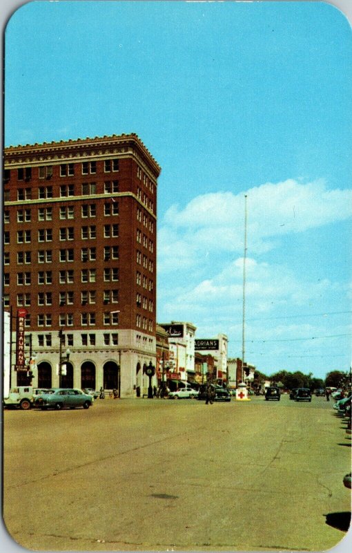 Alabama AL Broad Street Tuscaloosa Postcard Card View Standard PC Chrome 