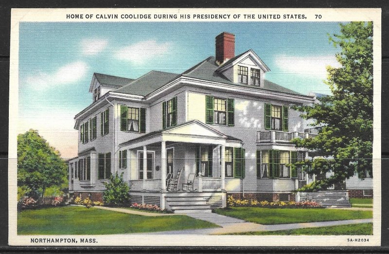 Massachusetts, Northampton - Home Of Calvin Coolidge [MA-722]