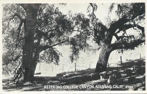 Atterdag College Canyon, Solvang, California. early real photo postcard, Unused