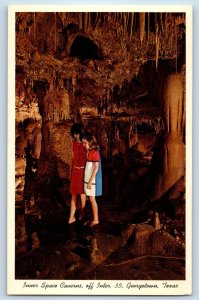 1960 Georgetown Texas TX Vintage Postcard Inner Space Caverns Off Interstate 35