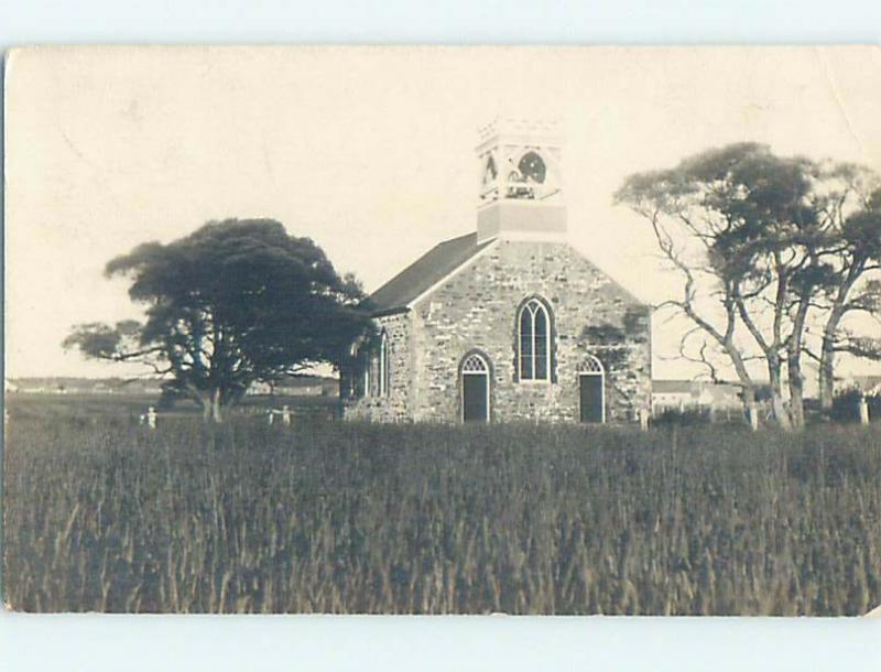 1916 rppc CHURCH OF ENGLAND CHURCH Postmarked In New Brunswick NB HM4257