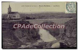 Old Postcard Vallee De La Cure Pierre-Perthuis Bridges