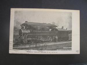 MCKEES ROCKS PA SKIDOO ENGINE RR TRAIN c1910 Postcard