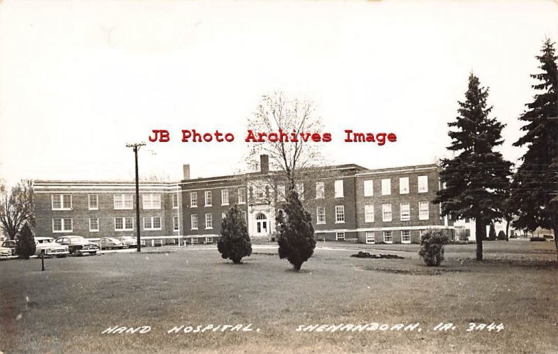 IA, Shenandoah, Iowa, RPPC, Hand Hospital, Exterior View, LL Cook Photo No 3A44