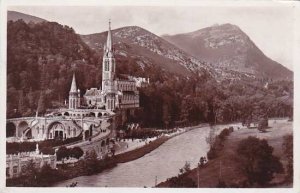 France Lourdes La Basilique et le Gave 1934 Photo