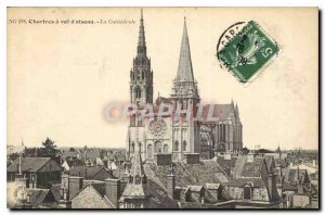 Postcard Old Chartres has a straight La Cathedrale