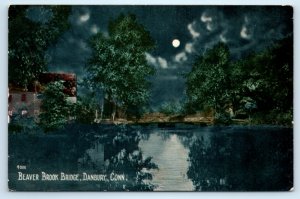 CT Danbury Connecticut Beaver Brook Bridge Postcard
