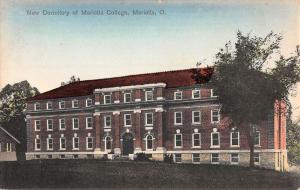 Marietta Ohio College Dormitory Bldg Antique Postcard K60595