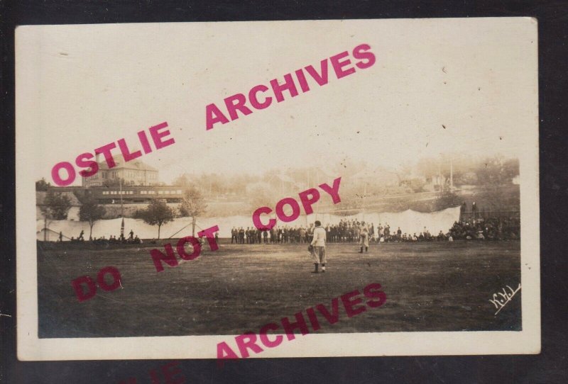 Barrett MINNESOTA RPPC BASEBALL GAME UNDERWAY Players nr Elbow Lake Hoffman MN