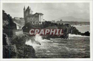 Modern Postcard Biarritz The Basque Rhune and Chateau