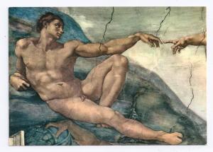 Vatican Sistine Chapel Michelangelo Creation Adam Postcard