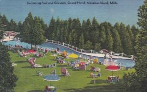 Michigan Mackinac Island Grand Hotel Swimming Pool & Grounds