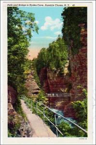 Path & Bridge to Hydes Cave, Ausable Chasm NY