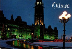 Canada Ottawa Parliament Buildings Festival Of Lights 1998