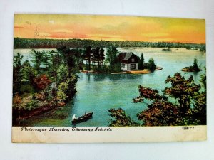 Vintage Postcard 1910's Picturesque America Thousand Islands