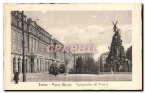 Old Postcard Torino Piazza Statuto Monumento del Freyus
