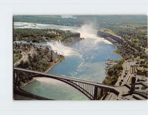 Postcard Aerial View Of Niagara Falls