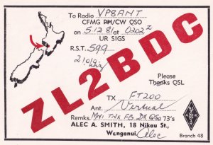 Wanganui QXL Radio Vintage 1950s New Zealand Postcard