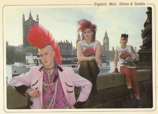 London Female Punk Rocker Punkette With Teddy Boy Rock Haircut