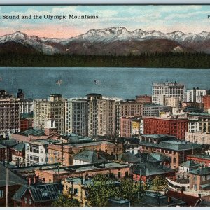 c1910s Seattle, WA Puget Sound Olympic Mountains Asahel Curtis C.P Johnston A210