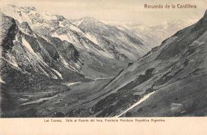 Cordillera Argentina Mendoza Inca Cuevas Antique Postcard J45380