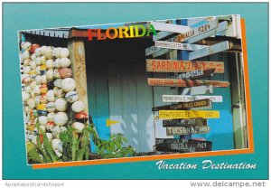 Florida Vacation Destination Signage to Different Cities