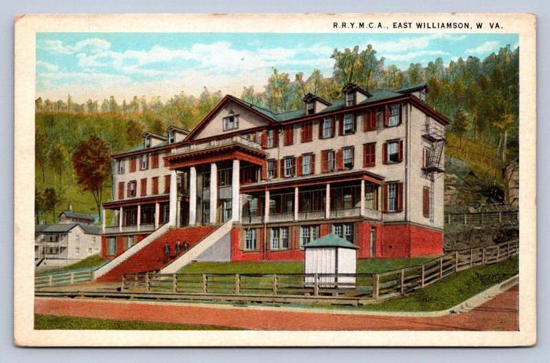 J93/ East Williamson West Virginia Postcard c1910 Railroad YMCA 228