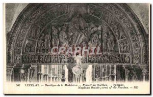 Postcard Old Vezelay Basilica Madeleine Portal Northex Eardrum