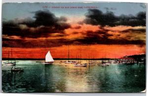 Sunset on San Diego Bay, California Postcard Y04