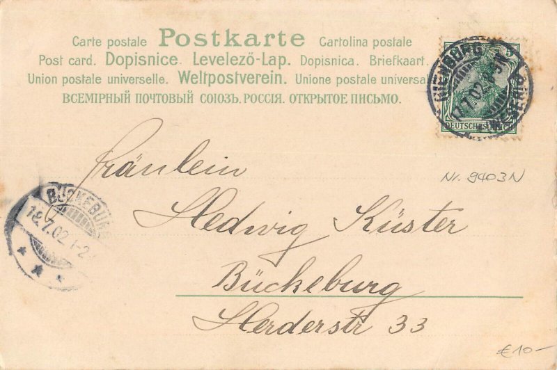 Illustrator A. Mailick fine art litho postcard 1902