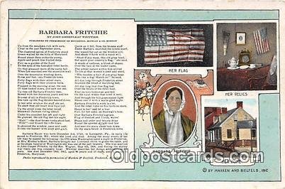 Barbara Fritchie By John Greenleaf Whittier Patriotic Unused 