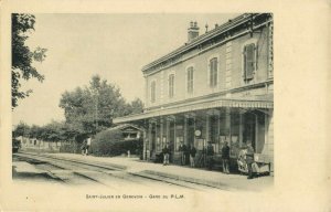 france, SAINT-JULIEN EN GENEVOIS, Gare du P.L.M., Station (1900s) Postcard