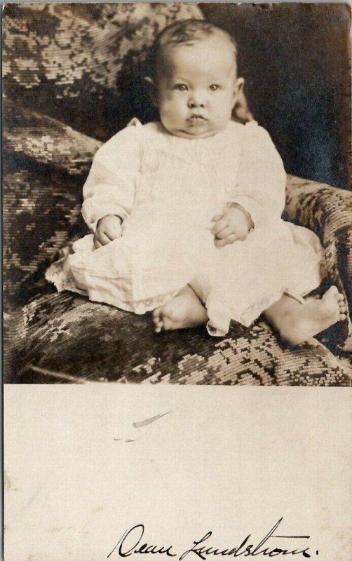 Rppc Chubby Baby Dean Lundstrom c1915 Real Photo Postcard U3