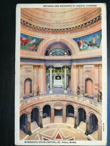 Vintage Postcard 1936 Rotunda Senate Chamber State Capitol St. Paul Minnesota