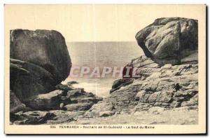 Old Postcard Rochers Penmarch Saint Guenole Le Saut du Moine