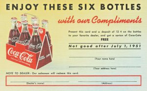 Coca-Cola  TRIM-LINE Vendor Machine Advertising Card 3.5 x 5.5