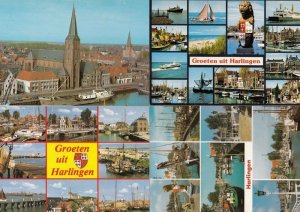 Harlingen Boats Shops Nautical 25 Small Views 4x Postcard s