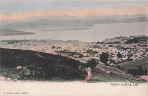Hobart Looking East Tasmania Australia Rare Artist Old Postcard