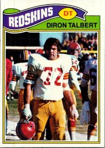 1977 Topps Football Card Diron Talbert Washington Redskins sk21399