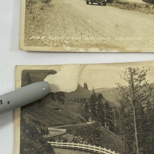 RPPC Real Photo Postcard Minam grade LaGrande Wallowa Lake Highway, Oregon