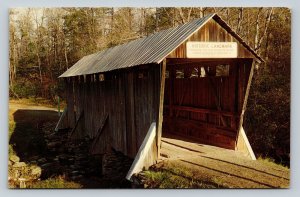 Covered Bridge in Randolph County North Carolina NC Vintage Postcard A8