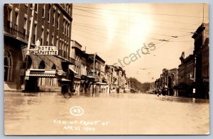 K47/ Marietta Ohio RPPC Postcard c1910 Front Street Flood Disaster Stores 345