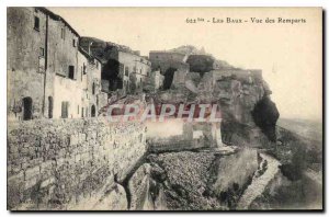 Old Postcard Les Baux View Remparts