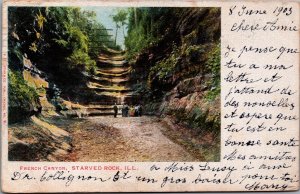 USA French Canyon Starved Rock Illinois Vintage Postcard C014